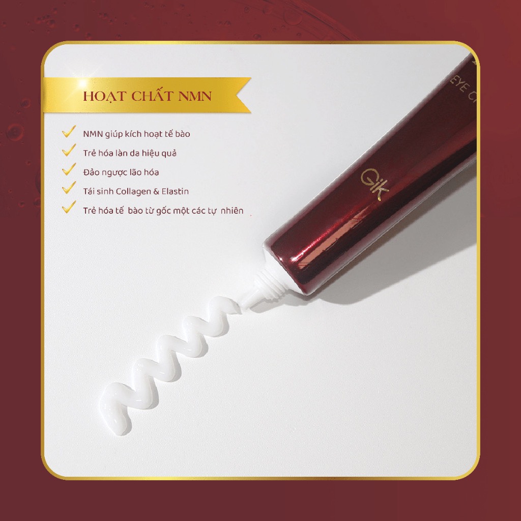 [HSD 2027] Kem Mắt GIK NMN Eye Cream 30ml Giúp Nâng Cơ Chống Lão Hoá Vùng Da Mắt