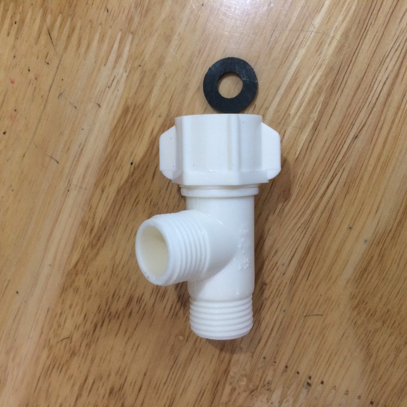 21mm white plastic thread T connector splitter 1 to 2 pin 21mm - 746 thread