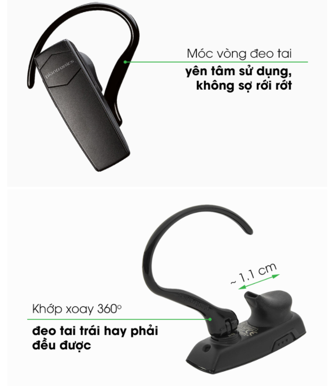 Tai nghe Bluetooth Plantronics Explorer 10 Đen
