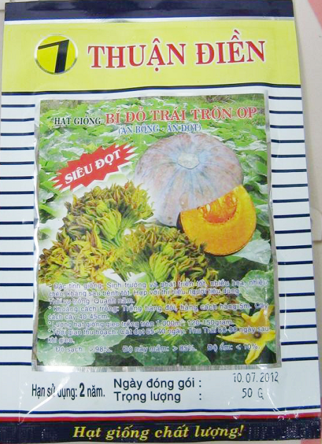 Hạt giống bí đỏ trái tròn Thuận Điền ( 20 hạt )