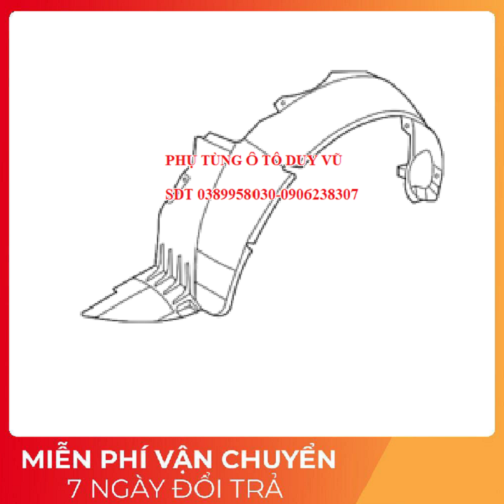 chắn bùn lòng dè deawoo Aveo, gentra