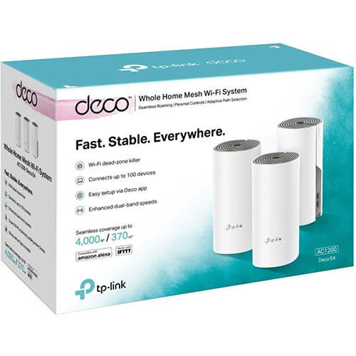 Bộ phát wifi TP-Link Deco E4 3-pack  2-Pack 1-Pack AC1200Mbps (Chính Hãng TP-Link Việt Nam)