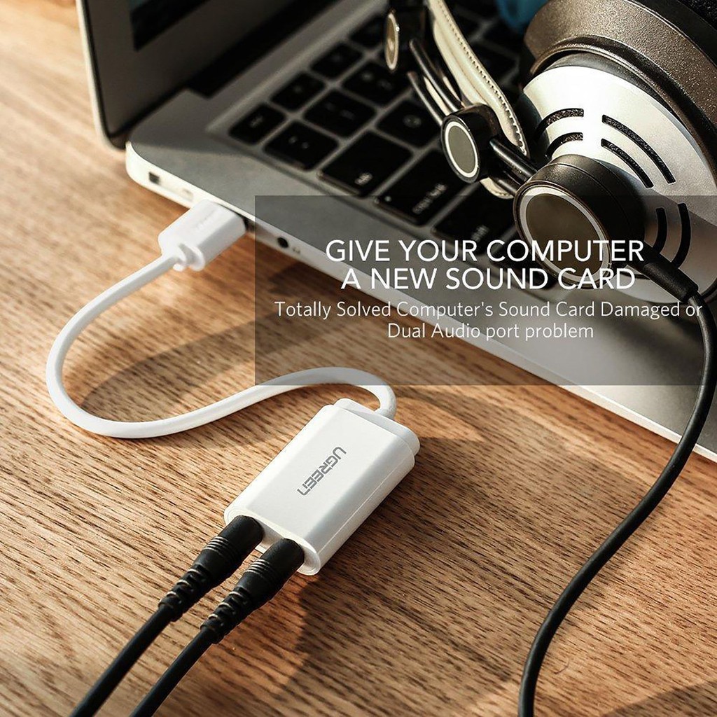 Cáp Chuyển USB Ra 2 Cổng Microphone Và Âm Thanh 3.5mm UGREEN US205 Cao Cấp