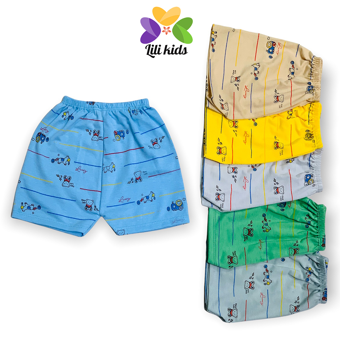 quần đùi cho bé LILIKIDS quần chục ngắn cho bé trai bé gái chất cotton QC08