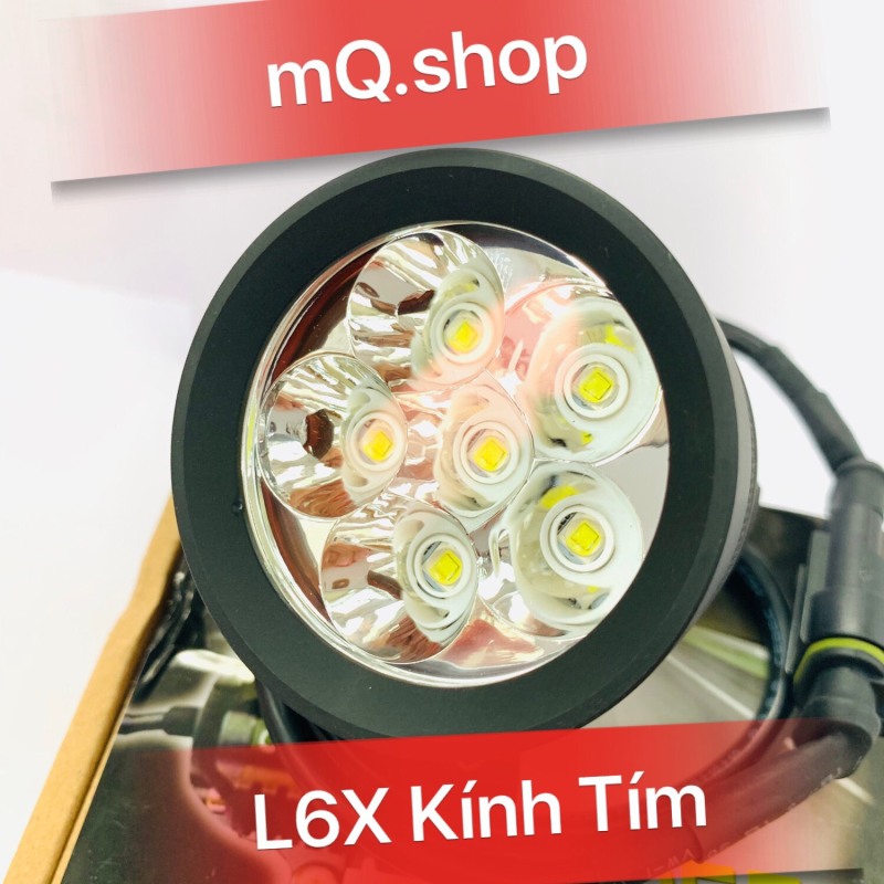 ĐÈN TRỢ SÁNG L6X KÍNH TÍM CREE CHÍNH HÃNG mQ