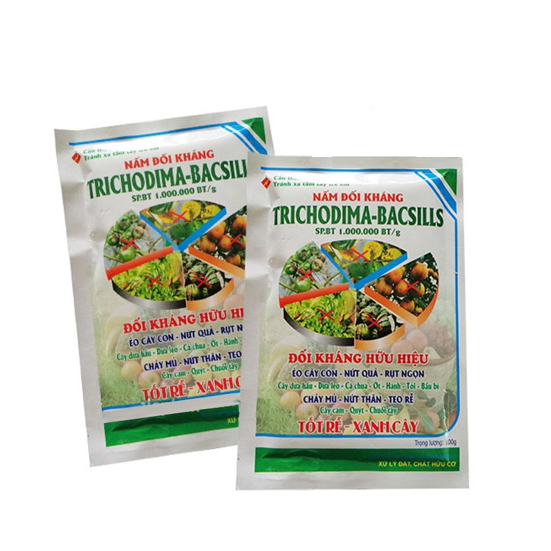 Chế phẩm trichoderma dùng tưới cây, trộn đất phòng nấm bệnh, thoát rễ tốt gói 100gr