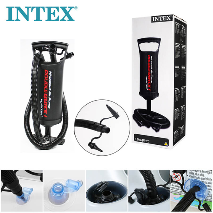 Bơm tay intex 68612, chuyên dụng bơm cac loại bể bơi , phao bơi , đệm hơi , thuyền, bóng bay