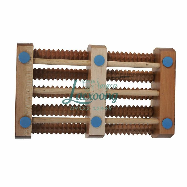 Bàn lăn gỗ Massage chân 5 hàng