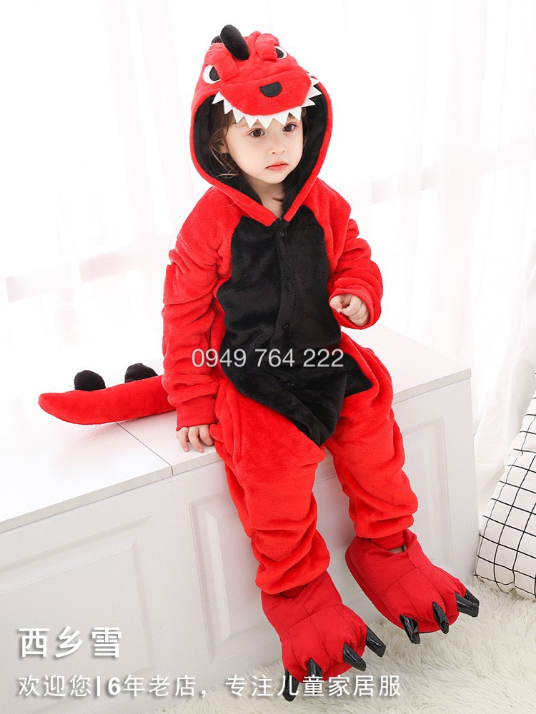 Bộ Đồ Thú Khủng Long Đỏ Trẻ Em 🏵️ Bộ Đồ Thú Giá Rẻ