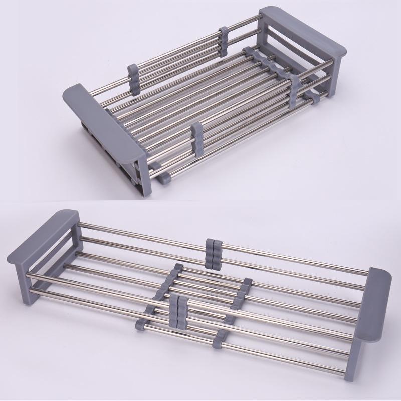 Kệ inox gác bồn rửa chén co giãn ( inox 100%) cao cấp