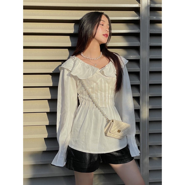 [Nhập mã LAZFASHION34-giảm 15% tối đa 99k/600k]SAP-Áo tiểu thư tay dài