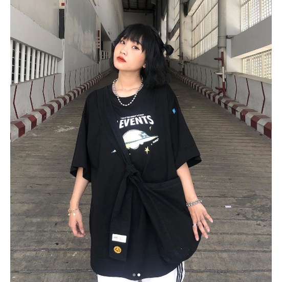 LEVENTS SPACESHIP TEE / Black & DARK GREY(Sản Phẩm Đang Được Tặng Kèm Tote)
