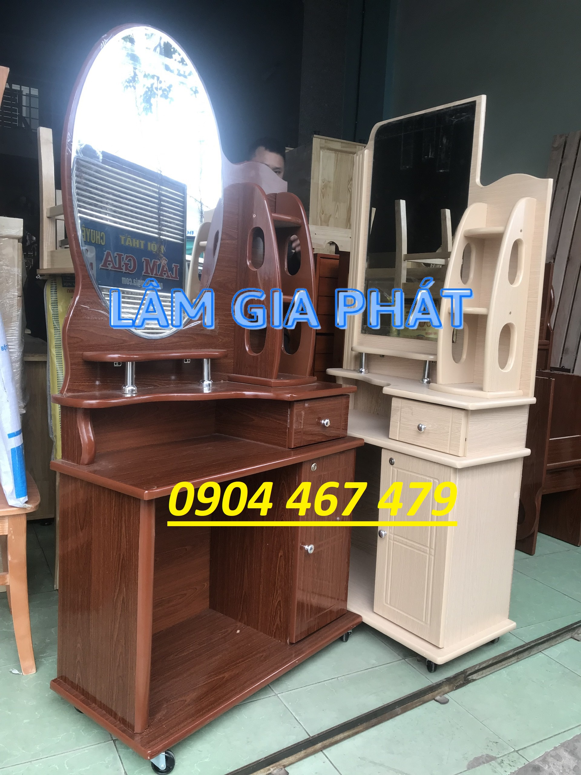 Bàn trang điểm giá rẻ nhiều mẫu nguyên bộ kèm ghế
