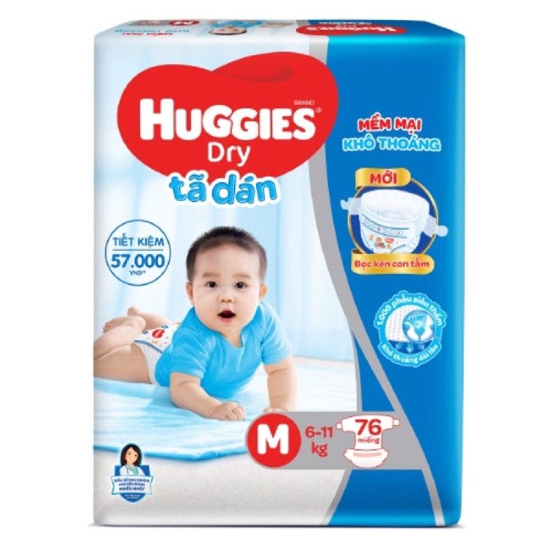 Tã dán Huggies S80/M76/L68/XL62/Xxl56