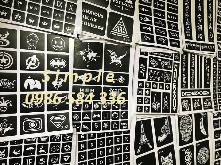 Khuôn xăm [Khổ A4] Mã E11