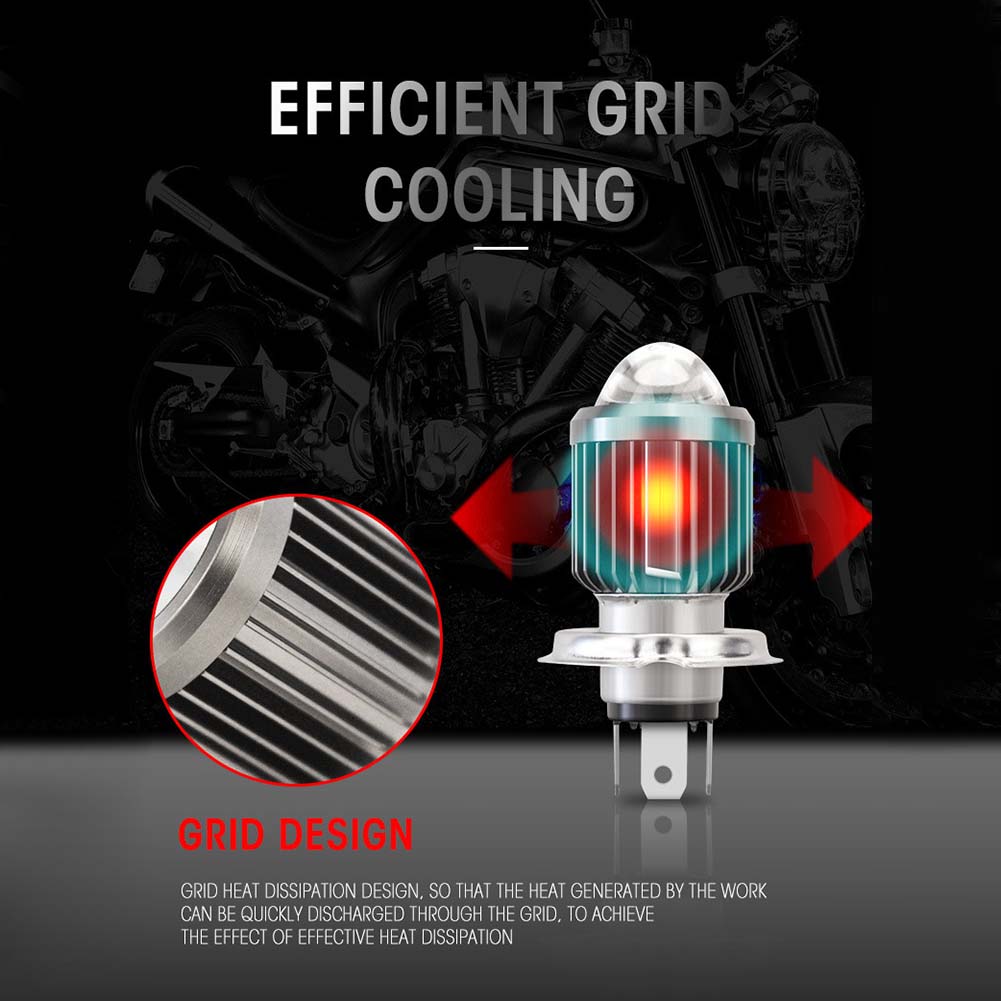 Đèn pha siêu sáng H4 LED, đèn pha/ cốt cho xe máy