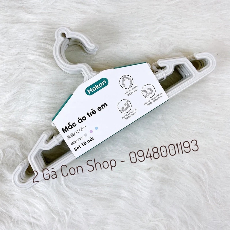 [Hoàn Tiền 10%]Móc nhựa Hokori phơi đồ cho bé