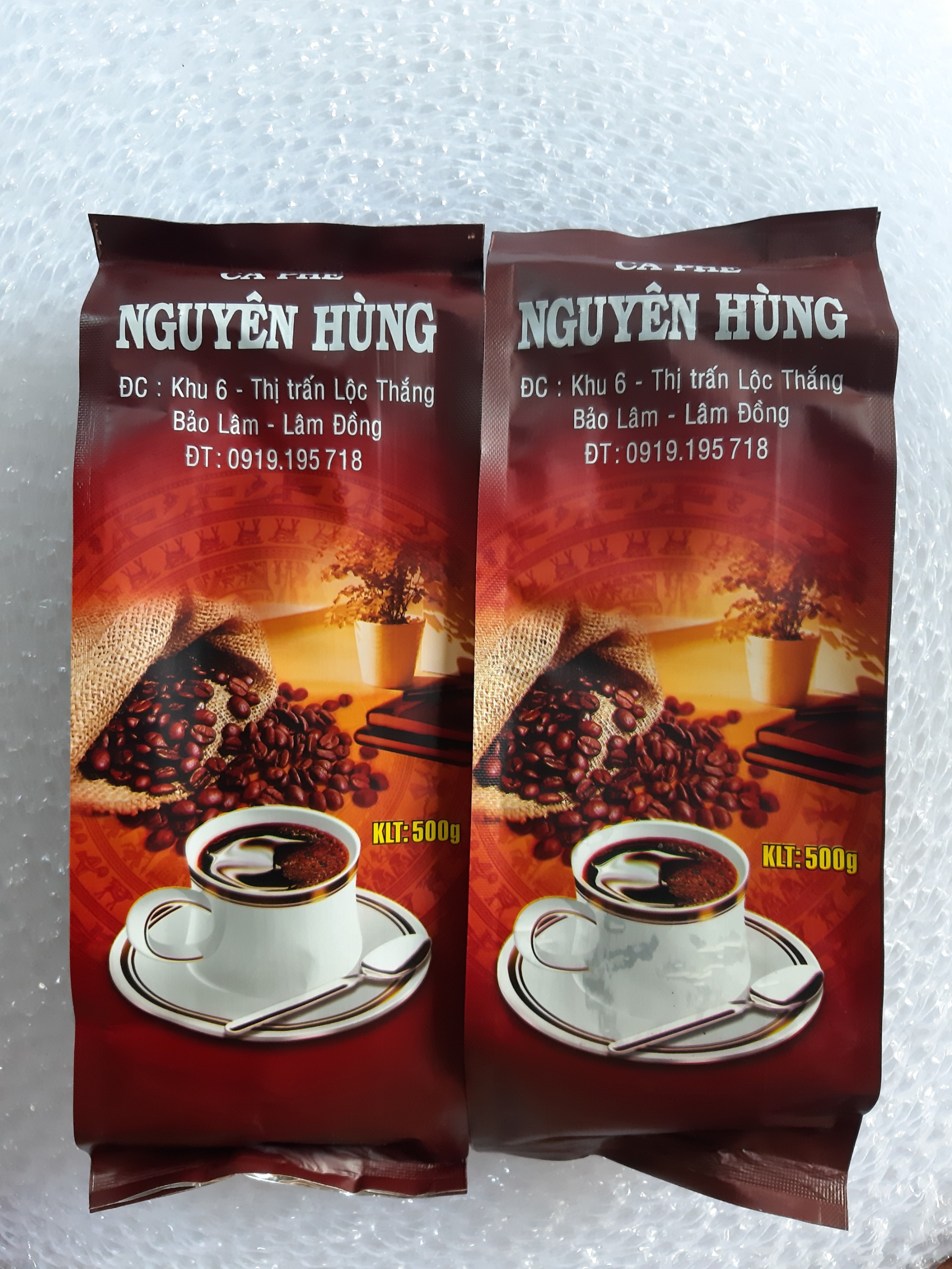 COMBO 2 BỊCH CÀ PHÊ NGUYÊN HÙNG  - MỖI BỊCH 500GR- ĐẬM VỊ
