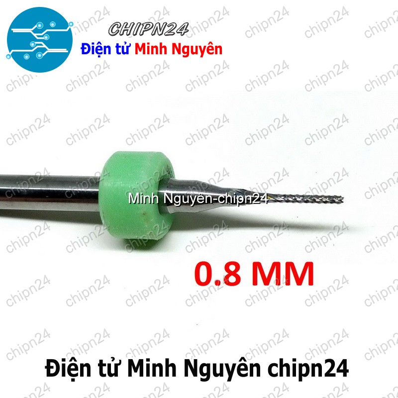 [1 cây] Mũi phay mạch in CNC 0.8mm (Mạch điện tử, PCB) - HH000979