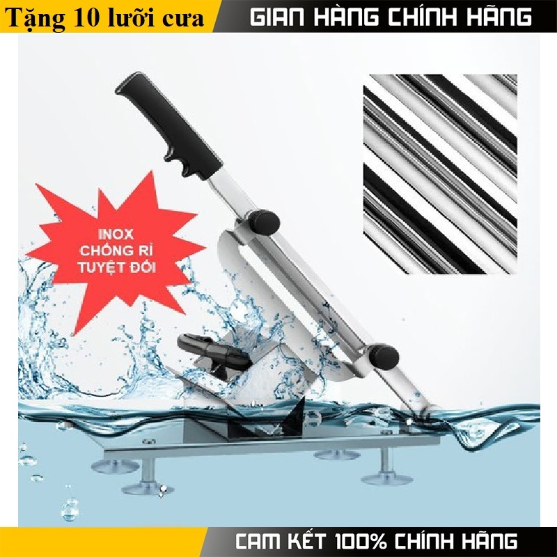 Máy thái thịt đông lạnh cắt rau củ quả, dao cắt thịt bàn kim loại siêu bền