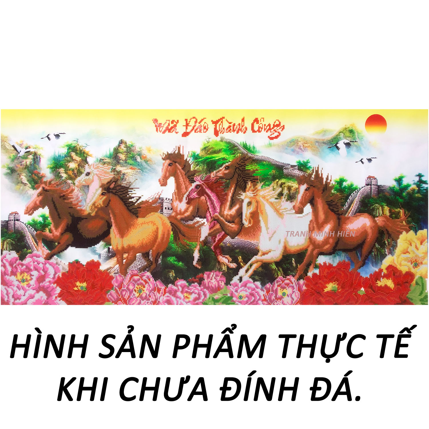 Tranh Đính Đá Tự Làm - Mã Đáo Thành Công 06 (Kèm Quà Tặng) - Tranh Minh Hiền (TỰ ĐÍNH ĐÁ)