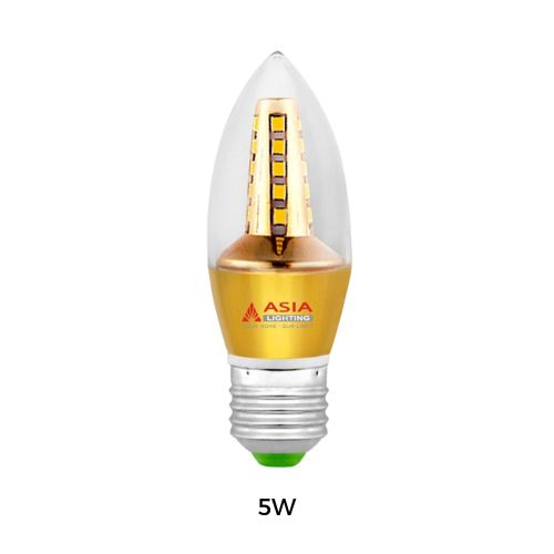 Đèn LED Tròn Trang Trí Kiểu Nến Đui E14, E27 ASIA [CHÍNH HÃNG]