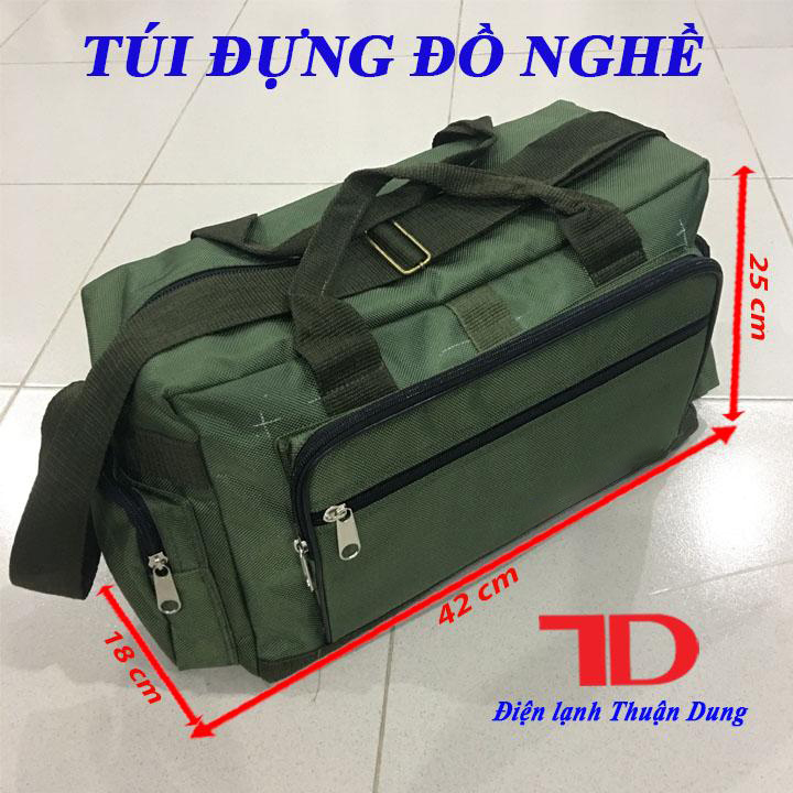 Túi đựng đồ nghề Daikin size trung xanh lính - Điện Lạnh Thuận Dung