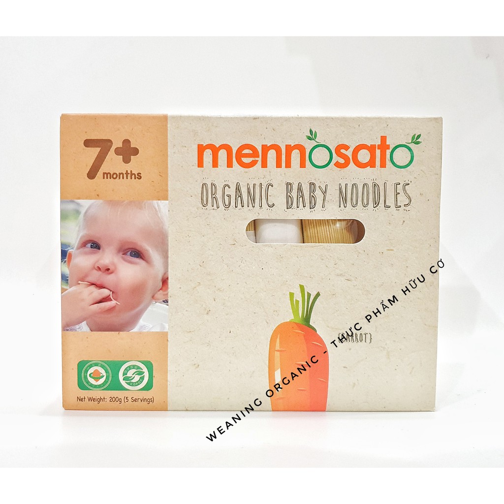 [HCM FREESHIP] Mì Ăn Dặm Hữu Cơ Cho Bé Mennosato Từ 7 Tháng Tuổi