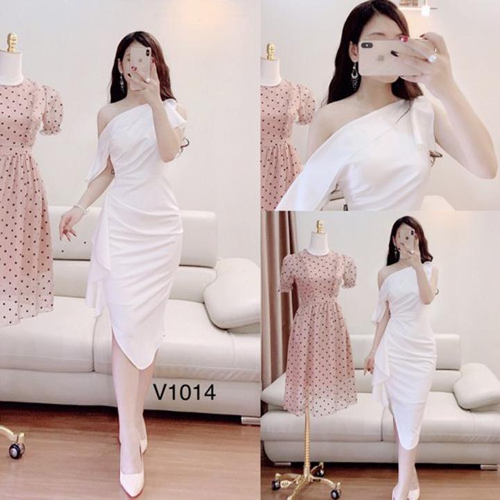 Váy thiết kế cao cấp V1014 -DVC (Kèm ảnh thật trải sàn do shop tự chụp)