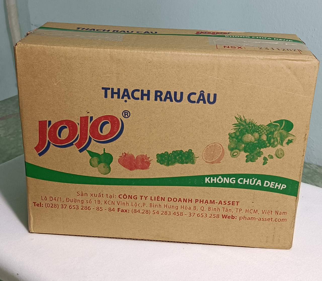1 thùng (6kg) thạch rau câu trái cây JOJO