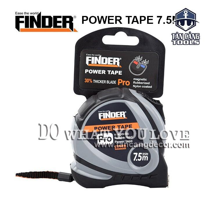Thước Cuộn Thép 7.5 M Finder Có Tích Hợp Nam Châm