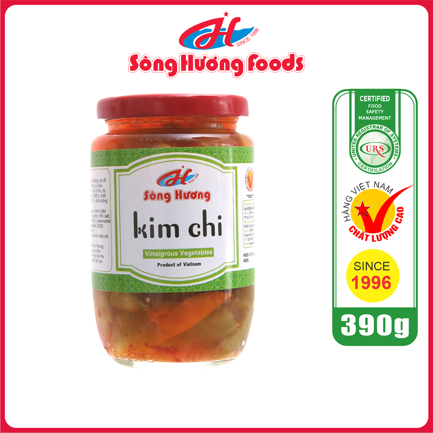 Kim Chi Sông Hương Foods Hũ 390g - Ăn kèm cơm , bún , phở , mì tôm