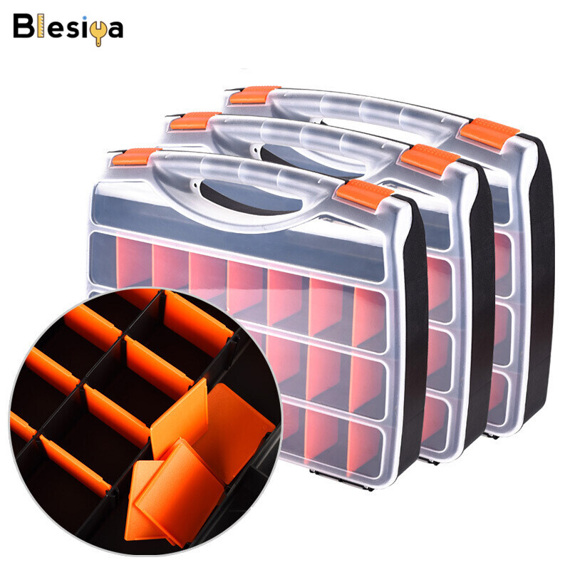 Blesiya Portable Plastic Tool Box Parts Box Storage Components Box