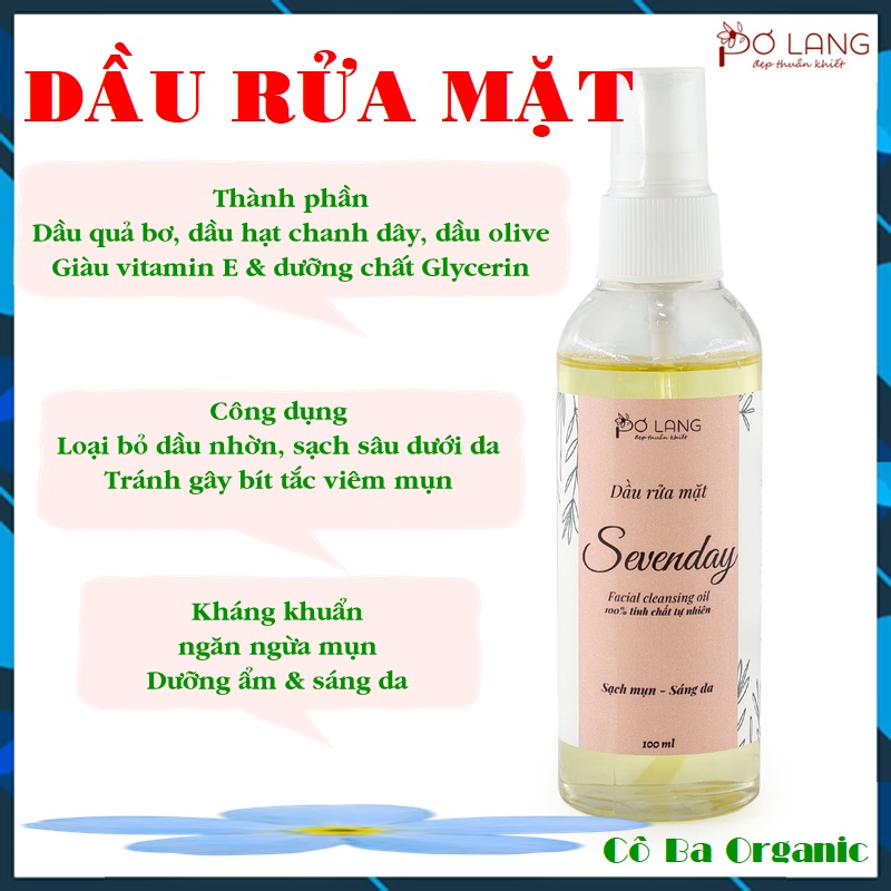 [HCM]Dầu rửa mặt thiên nhiên Pơ Lang