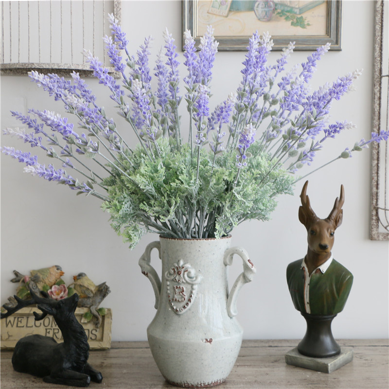 Cành hoa lavender 3 nhánh- Hoa giả