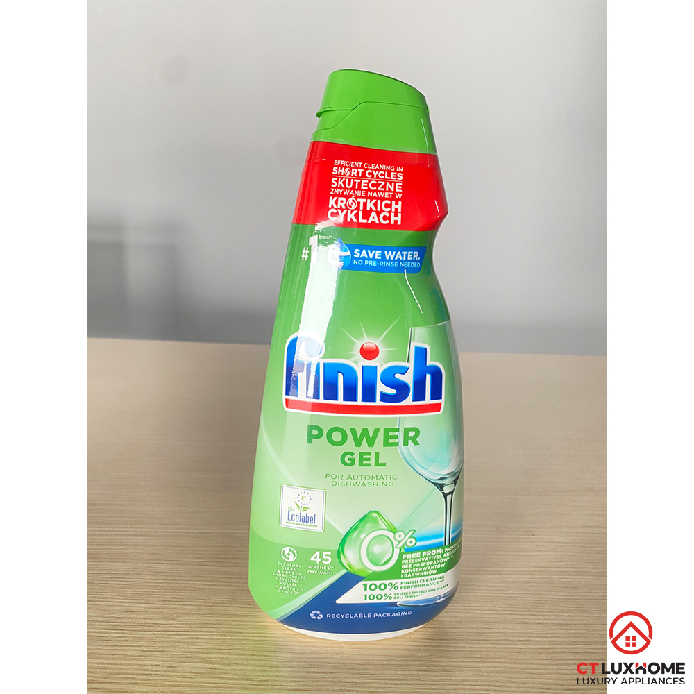 Gel rửa chén bát Finish Eco 0% PowerGel 900ml