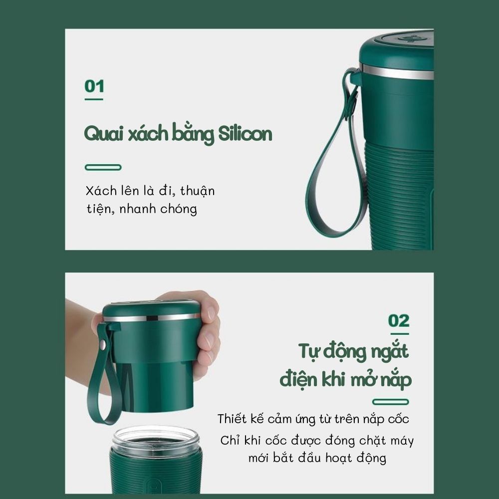 Cốc Xay Sinh Tố Cầm Tay Mini Juicer