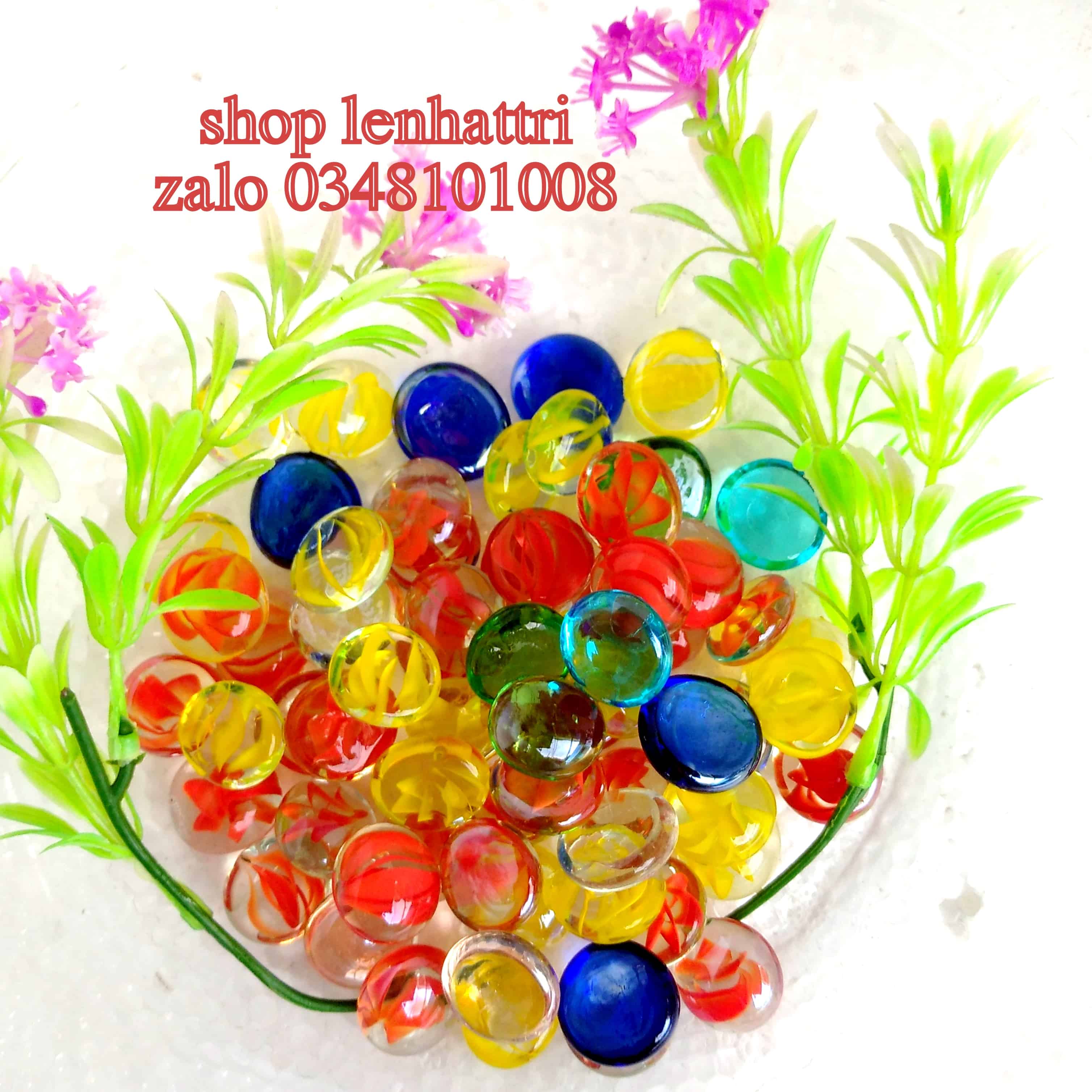 Sỏi thủy tinh trang trí 500g