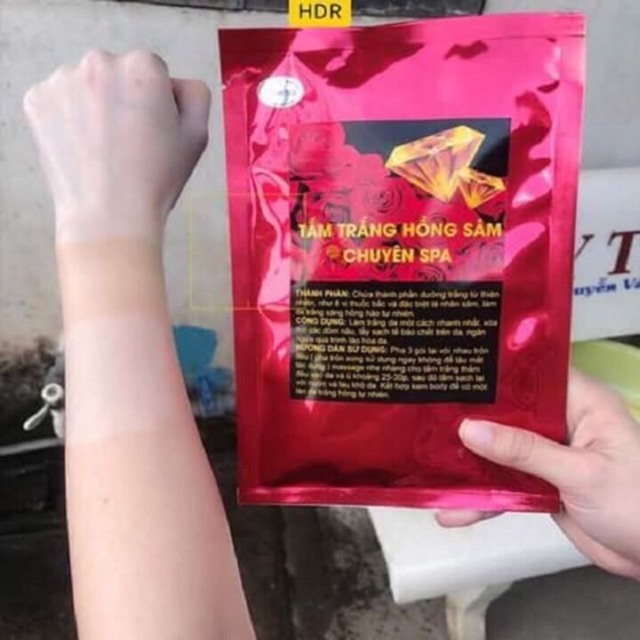 Tắm trắng tại nhà, tắm trắng hồng sâm Holaskin