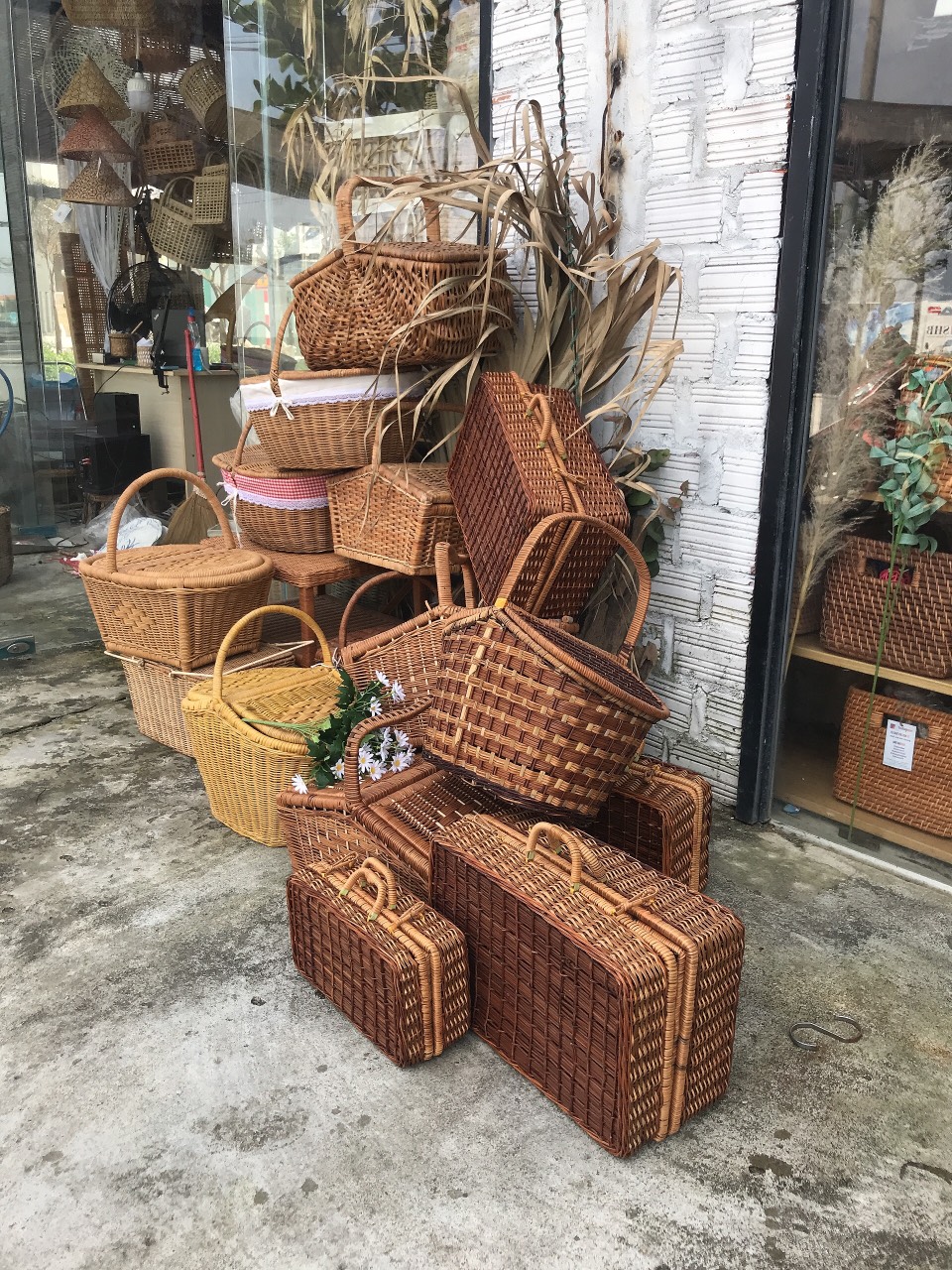 [Top 1 Bán Chạy] Giỏ Đựng Đồ Đa Năng, Giỏ Mây Đựng Đồ Đi Dã Ngoại Picnic Siêu Tiện Dụng Hàng Handmade Pinic Chup hình studio