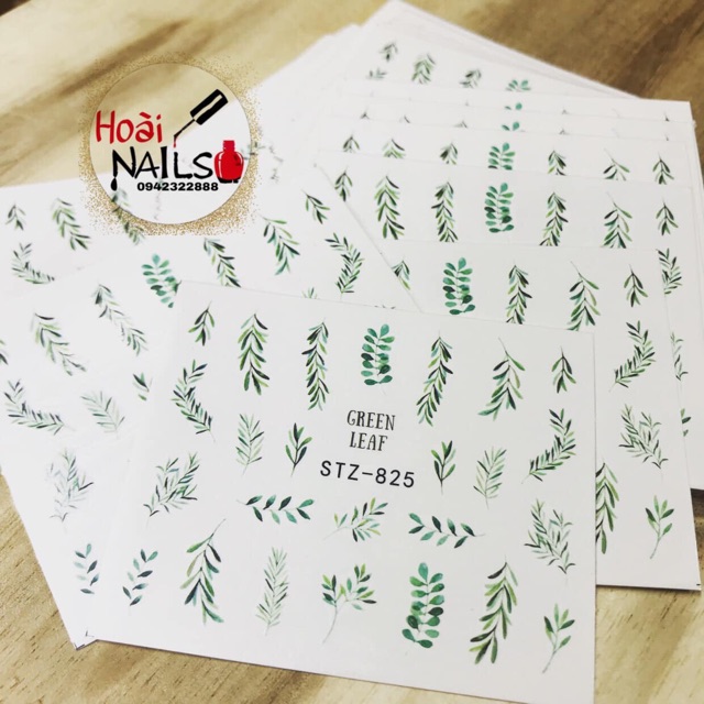 Sticker nước hoa lá Phụ kiện Nail ( chọn mẫu ib)