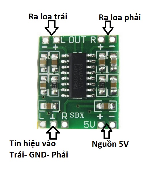 Mạch khuếch đại âm thanh mini PAM8403