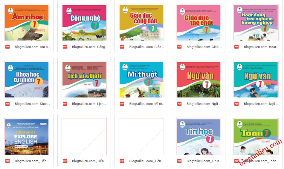 Sách giáo khoa và sách bài tập lớp 7 - chương trình cánh diều