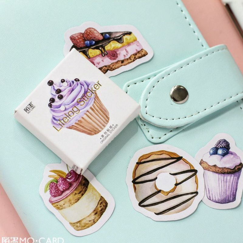 Set 45 miếng dán hình bánh ngọt dễ thương 1