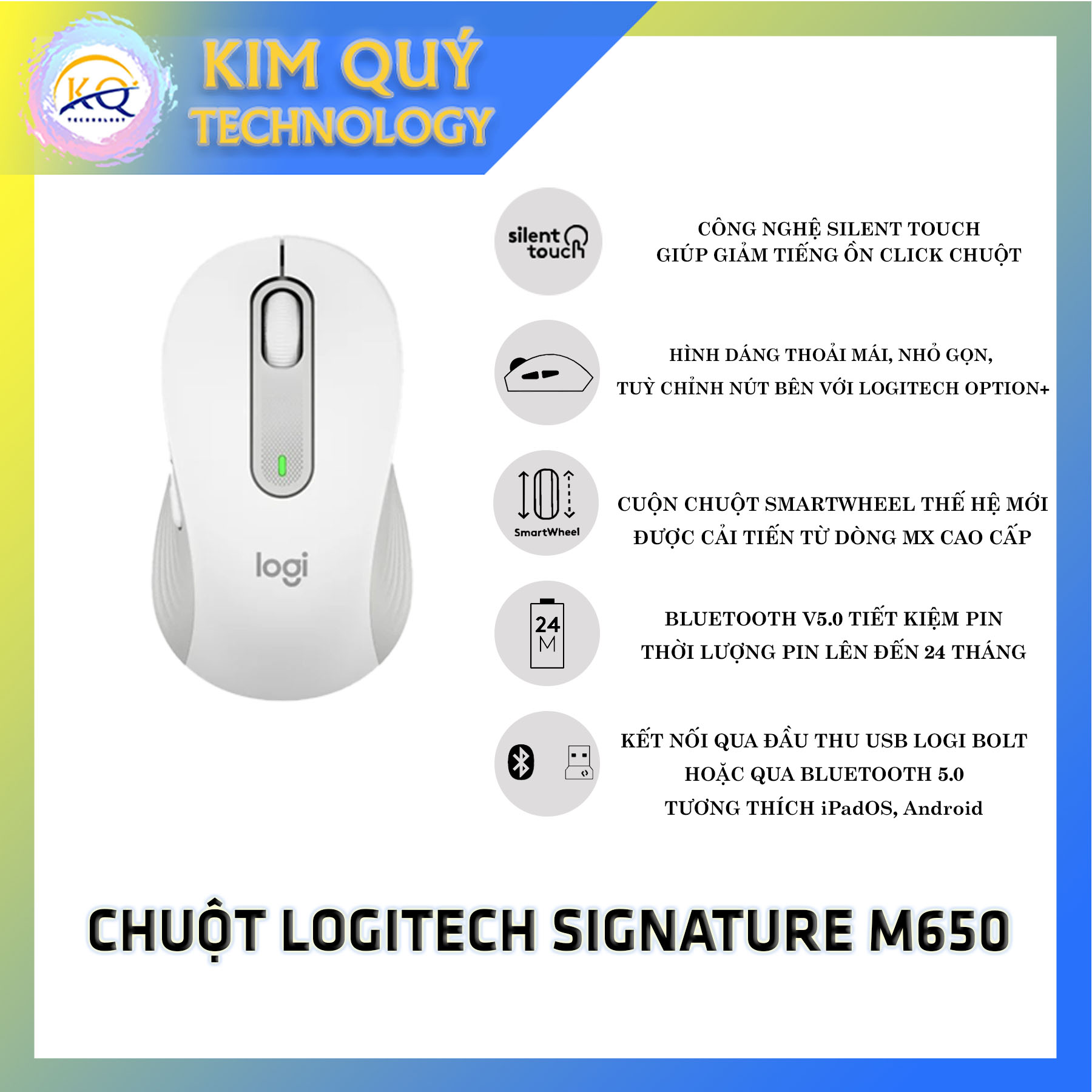 Chuột Không dây Logitech Signature M650