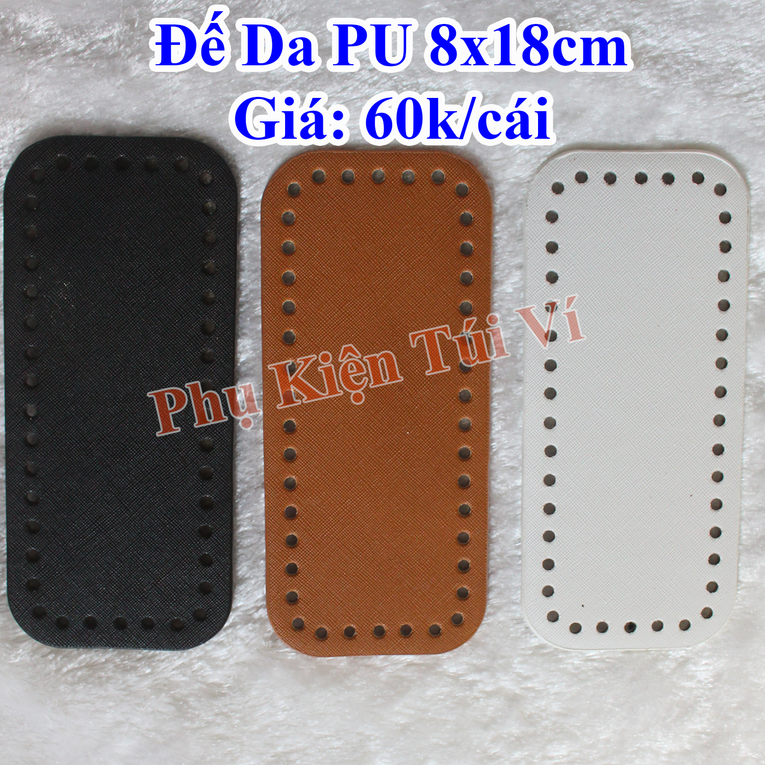 Đế da PU 8x18cm làm đồ handmade(82k/cái)