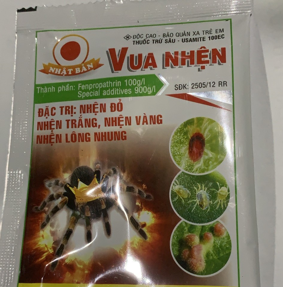 Sản phẩm vua diệt nhện đỏ , trắng gói 20ml pha 25 lít