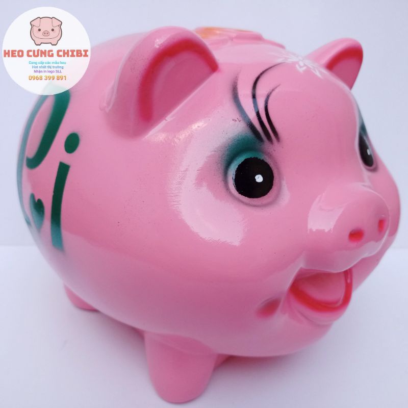 [Xưởng SX] Lợn đất - Heo đất tiết kiệm truyền thống size To - lợn cười