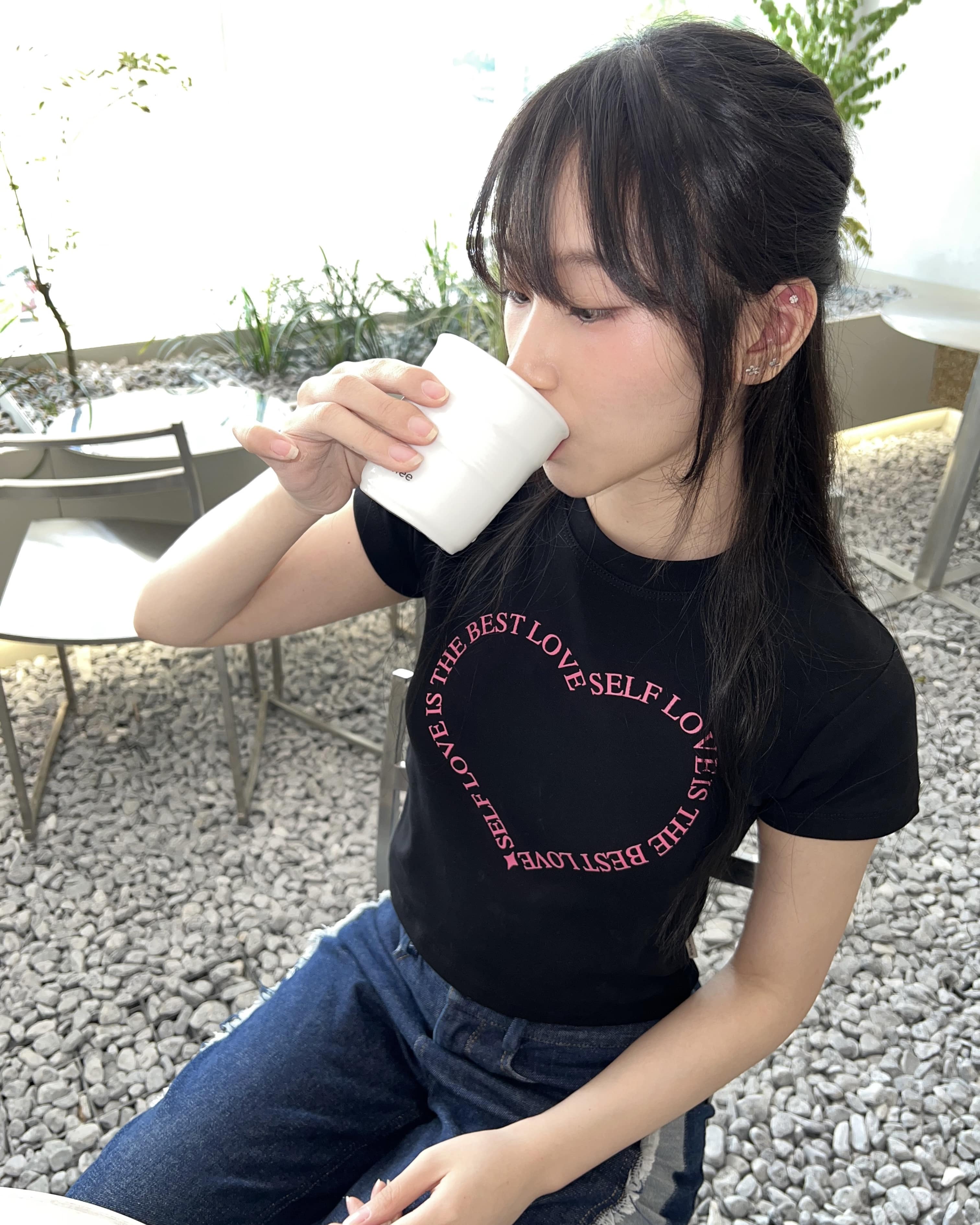 Áo croptop ôm SLC "Loveline"