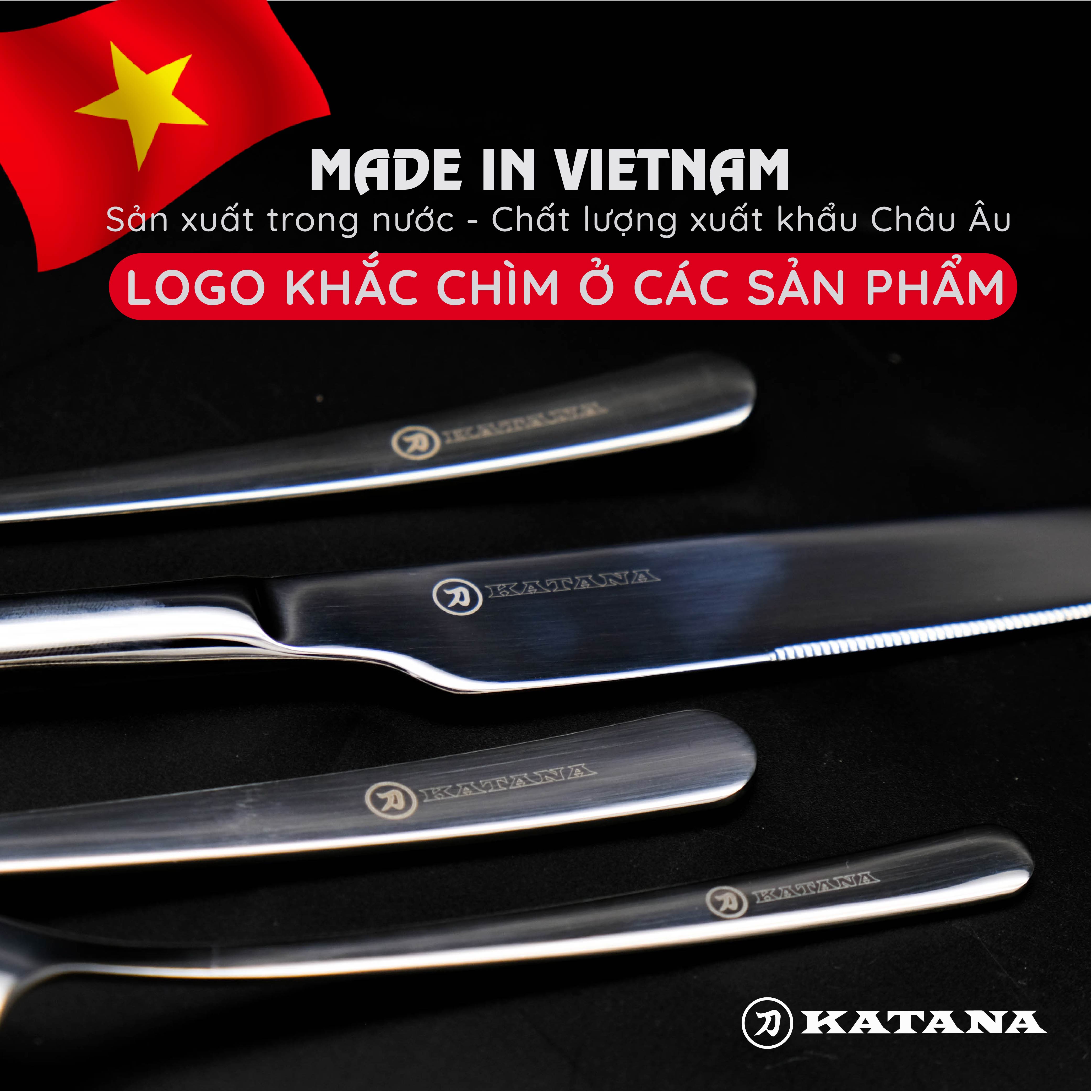 Set 8 thìa trà cao cấp KATANA vân trơn Elegance VTK281